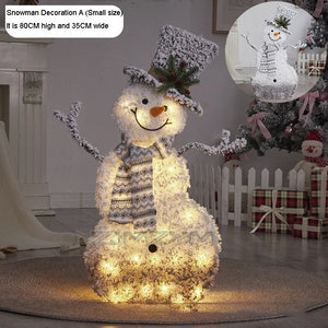 Lighted LED Christmas Snowman Decoration for Home & Garden