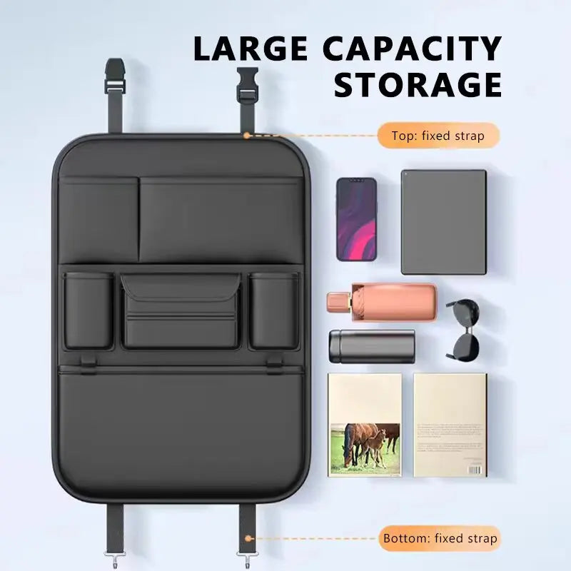 SEAMETAL 6-Pocket Car Seat Back Organizer – Waterproof Storage Bag