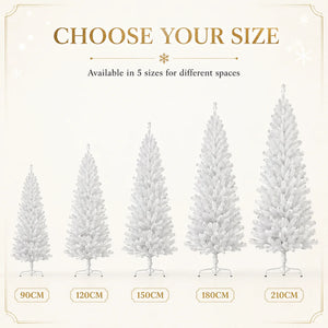 White Artificial Christmas Tree with Metal Stand