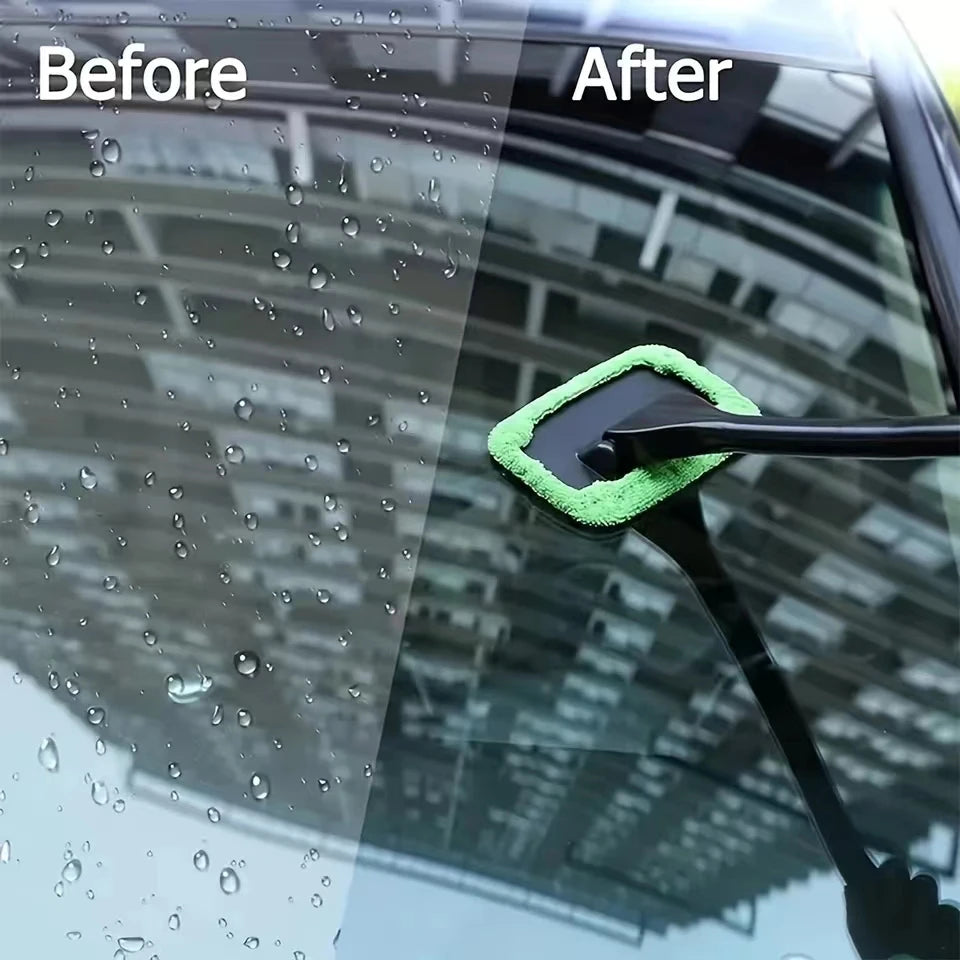 Car Window Cleaning Brush – Long Handle Windshield Cleaner