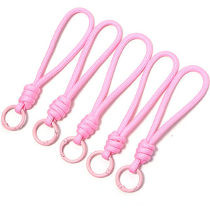 5Pcs Colorful Braided Keychain Lanyard – Anti-Lost Phone & Car Key Strap