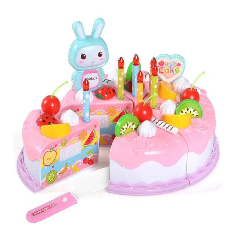 Kids Pretend Play Kitchen Toy Set | Cutting Food Toys for Children