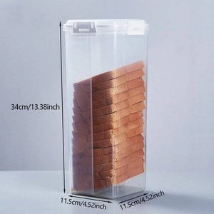Airtight Bread Storage Container with Lid – Clear Bread Box