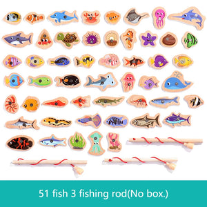 Wooden Magnetic Fishing Toy for Kids – Educational Fish Matching Game