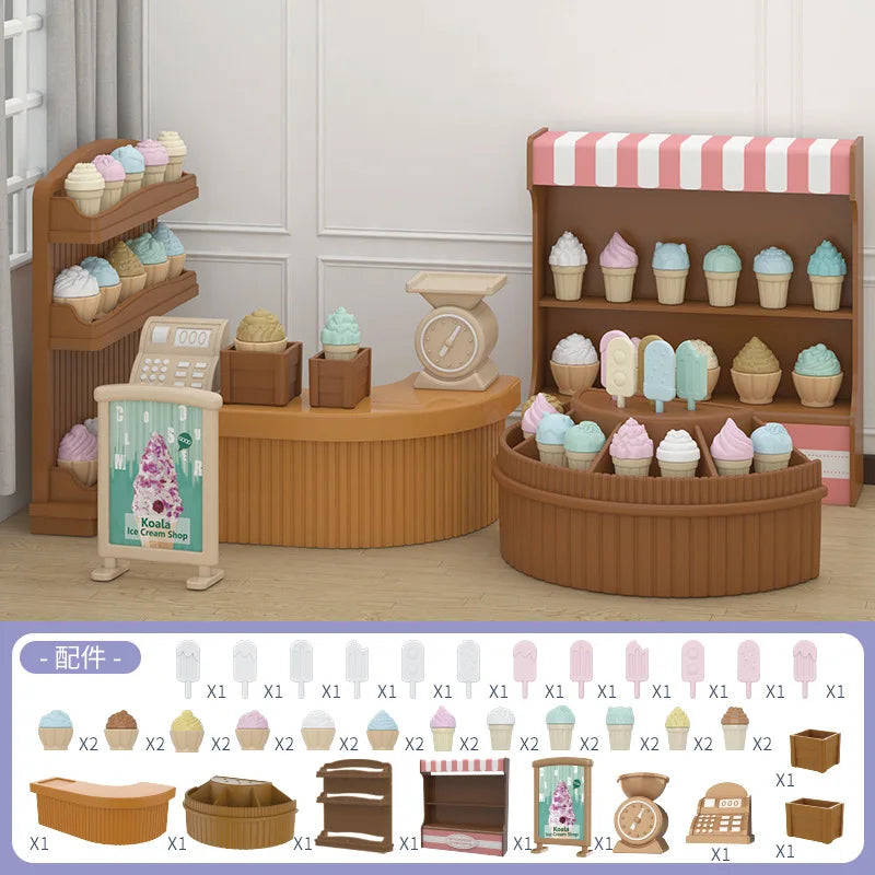 Mini Supermarket Dollhouse Toys for Kids | Educational Shopping Play Set