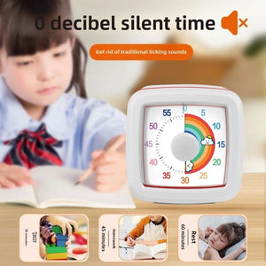 60-Minute Visual Timer – Silent Countdown Clock for Home, School & Classroom