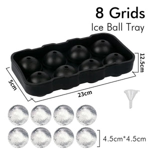 Silicone Ice Cube Tray with Lid – 4, 6 & 8 Grid Ice Maker