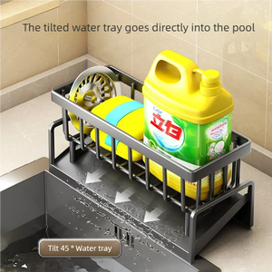Kitchen Sink Storage Shelf – Spice & Drainage Rack