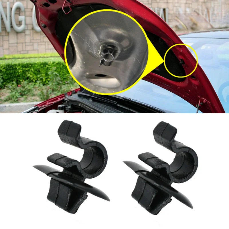 2PCS Car Hood Prop Rod Clips – Bonnet Stay Holder for Citroën
