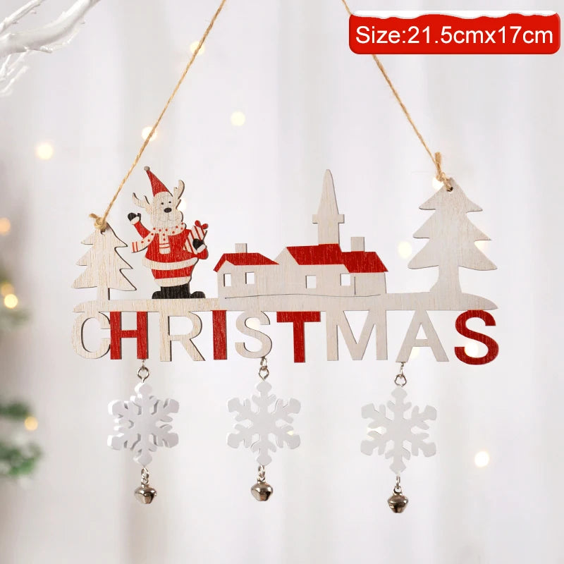 Santa Claus Gnome Wooden Christmas Hanging Ornament – Xmas Tree Decoration