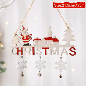 Santa Claus Gnome Wooden Christmas Hanging Ornament – Xmas Tree Decoration