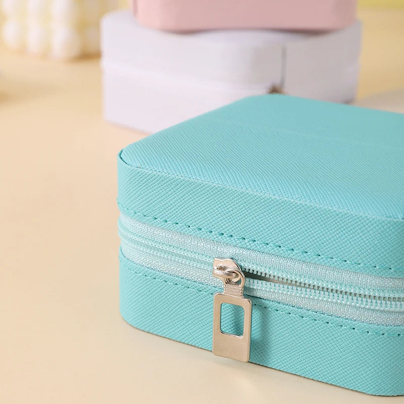 Portable Leather Jewelry Organizer – Travel Storage Case