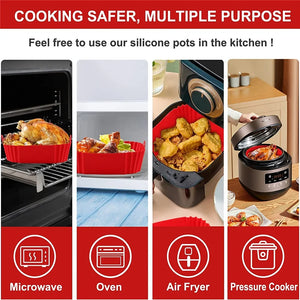 Reusable Silicone Air Fryer Liner – Non-Stick Baking Pan