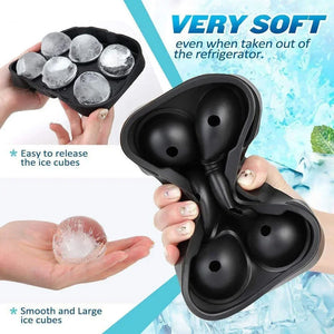 Silicone Ice Cube Tray with Lid – 4, 6 & 8 Grid Ice Maker