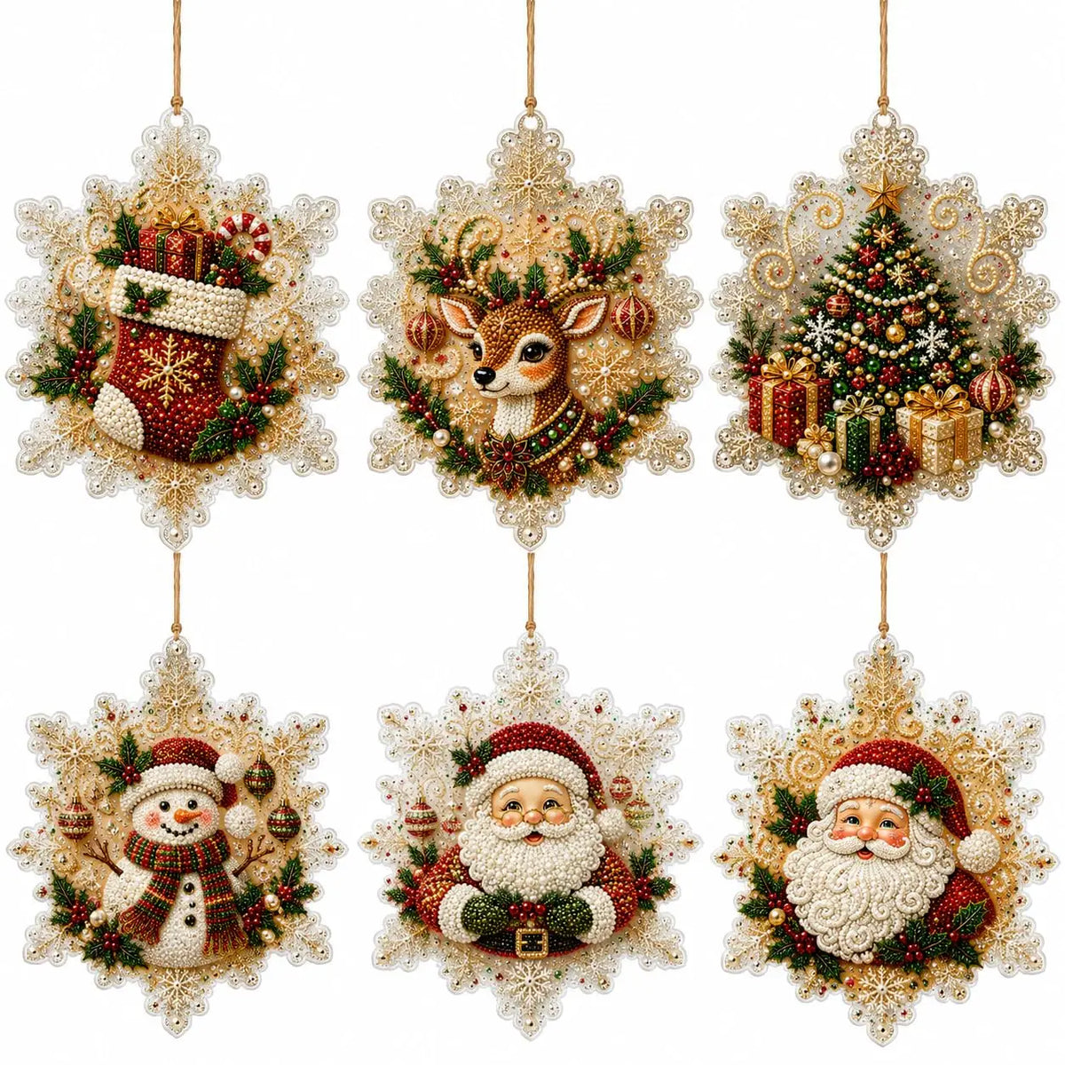 DIY Christmas Diamond Art Wooden Decorations