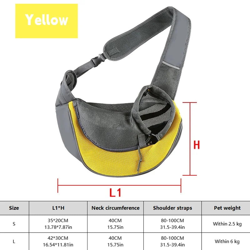 SEO Title: Dog Sling Carrier Backpack – Breathable Mesh Travel Bag for Dogs & Cats