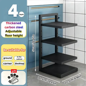 Adjustable Stainless Steel Pot and Pan Organizer Rack