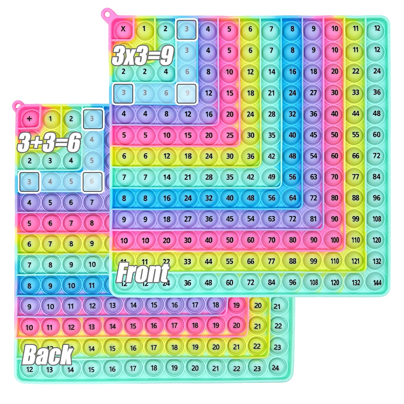 SEO Title: Math Learning Fidget Toy – Multiplication & Addition Bubble Board for Kids