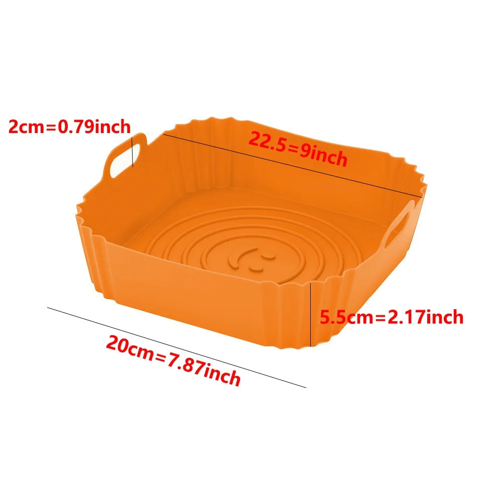 Reusable Silicone Air Fryer Liner – Non-Stick Baking Pan