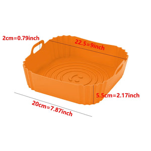 Reusable Silicone Air Fryer Liner – Non-Stick Baking Pan