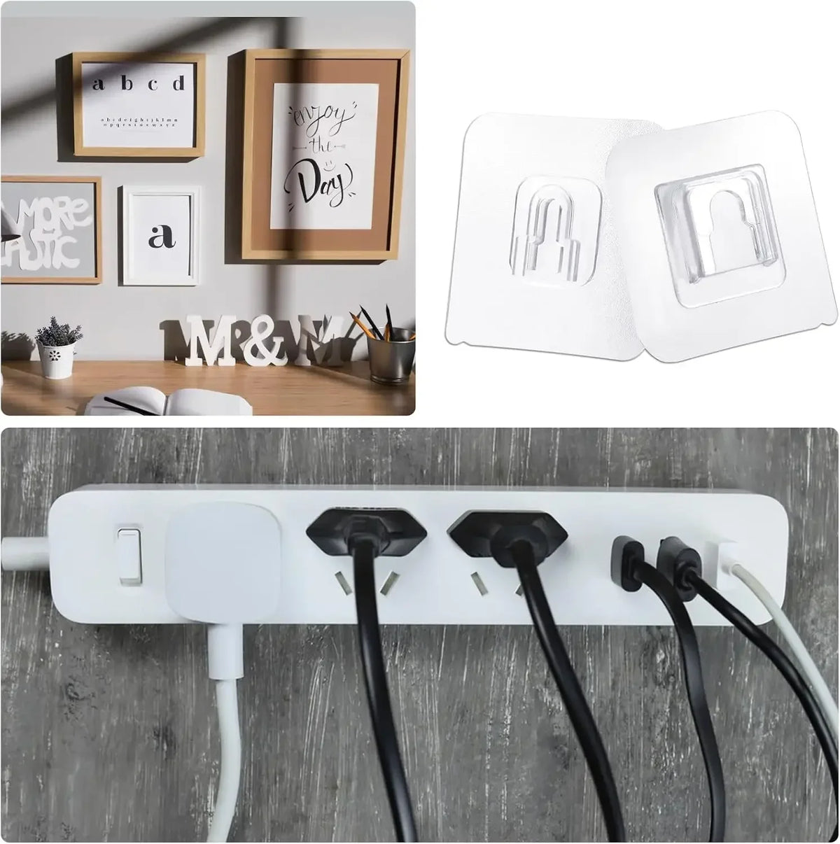 Transparent Double-Sided Adhesive Wall Hooks – Strong & Traceless