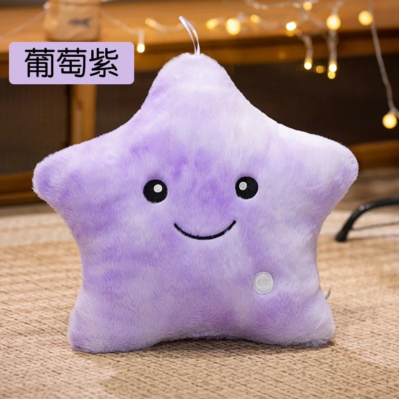 LED Star Plush Toy – Soft Glowing Star Pillow for Kids & Gifts