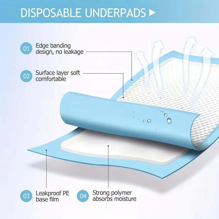 Pet Pee Pads - for Cats to Absorb Urine Cat Diapers. Cat - Small Dog. Puppy. Urinary Pads. Diapers. Suitable for a Variety of Domestic Pets Such as Cats, Dogs, Hamsters, Rabbits, Guinea Pigs, Etc. Suitable for Use in Cages, I