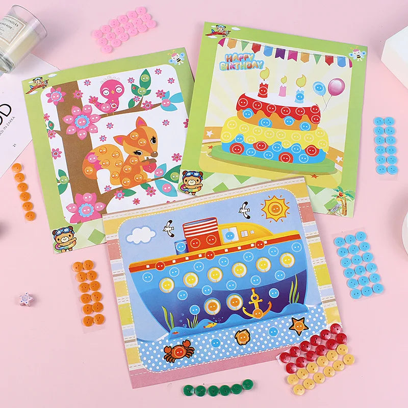 DIY Sticker Craft Kit for Kids Ages 3-6, Creative Educational Art Toy