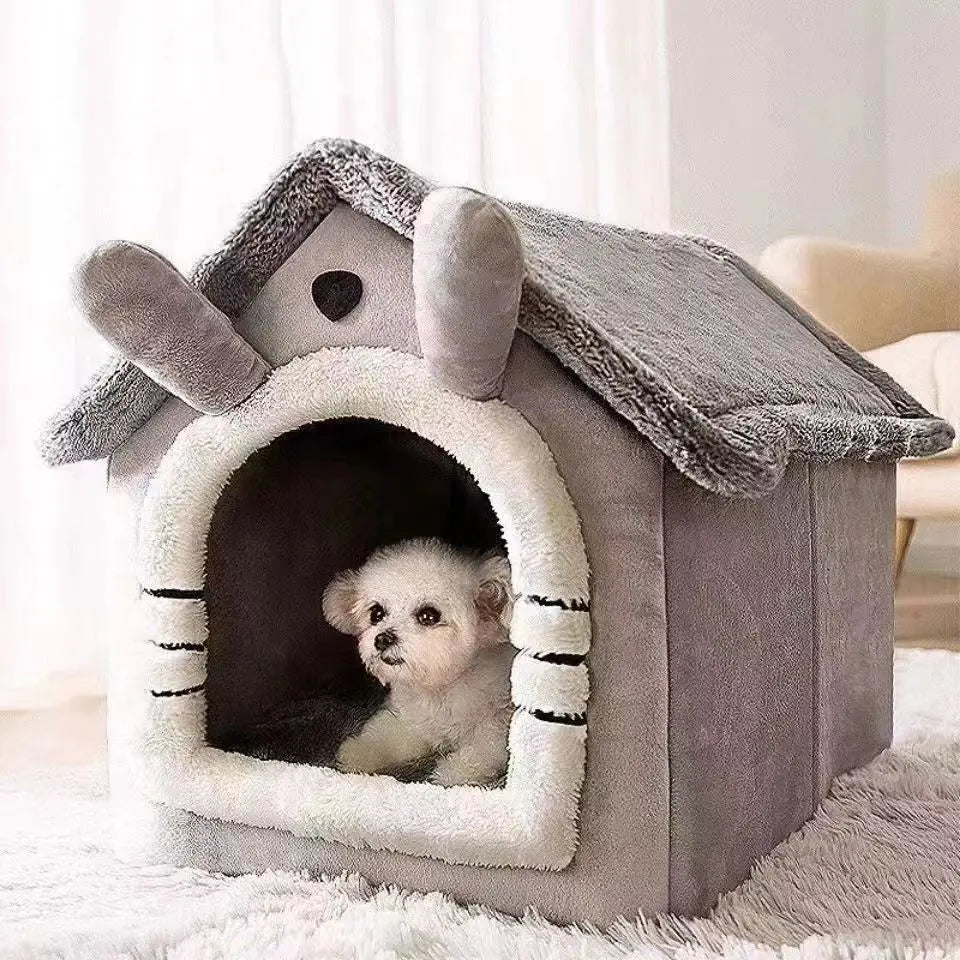SEO Title: Cozy Pet House Bed for Small Dogs & Cats – Washable All-Season Bed