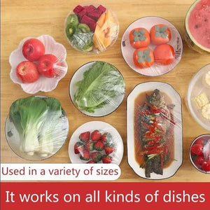 Disposable Food Covers – Elastic Plastic Wrap for Fresh Food Storage