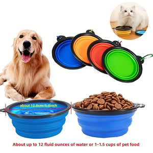 Portable Collapsible Pet Bowl – Silicone Travel Food & Water Bowl for Dogs & Cats