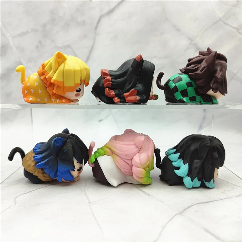 Demon Slayer Mini Figures Set – 6PCS Anime PVC Collectible Toys