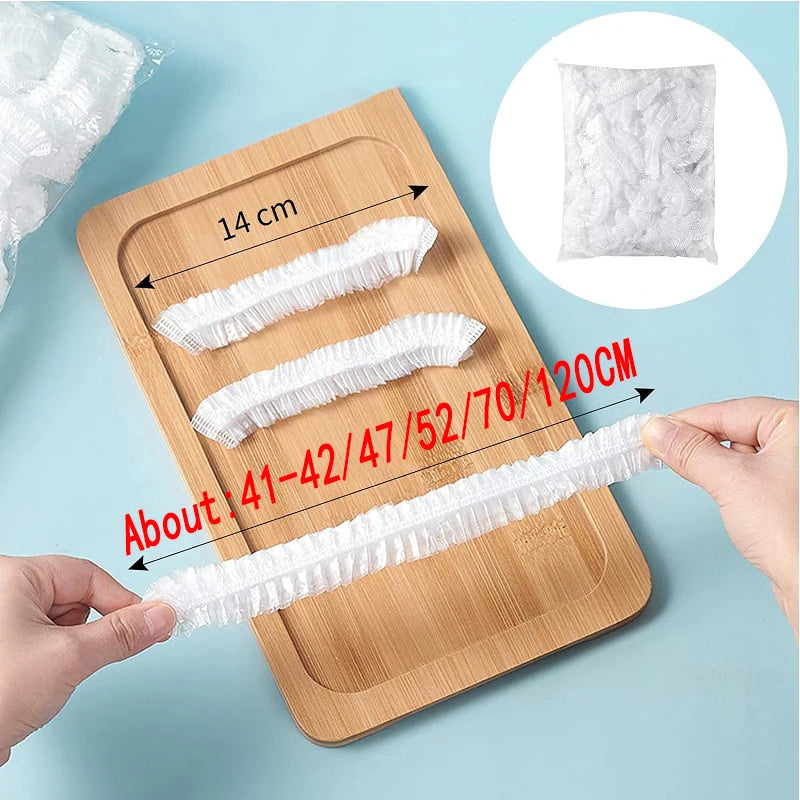Disposable Food Covers – Elastic Plastic Wrap for Fresh Food Storage