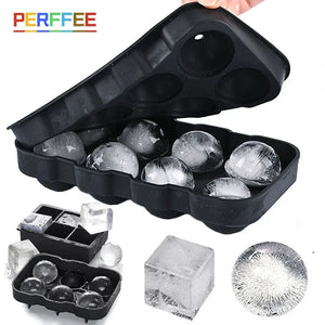 Silicone Ice Cube Tray with Lid – 4, 6 & 8 Grid Ice Maker