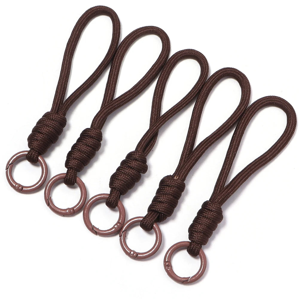 5Pcs Colorful Braided Keychain Lanyard – Anti-Lost Phone & Car Key Strap