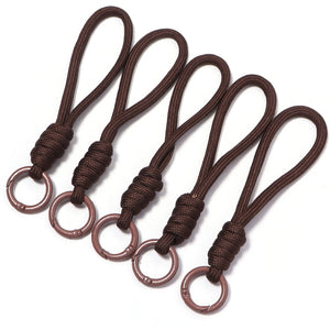 5Pcs Colorful Braided Keychain Lanyard – Anti-Lost Phone & Car Key Strap