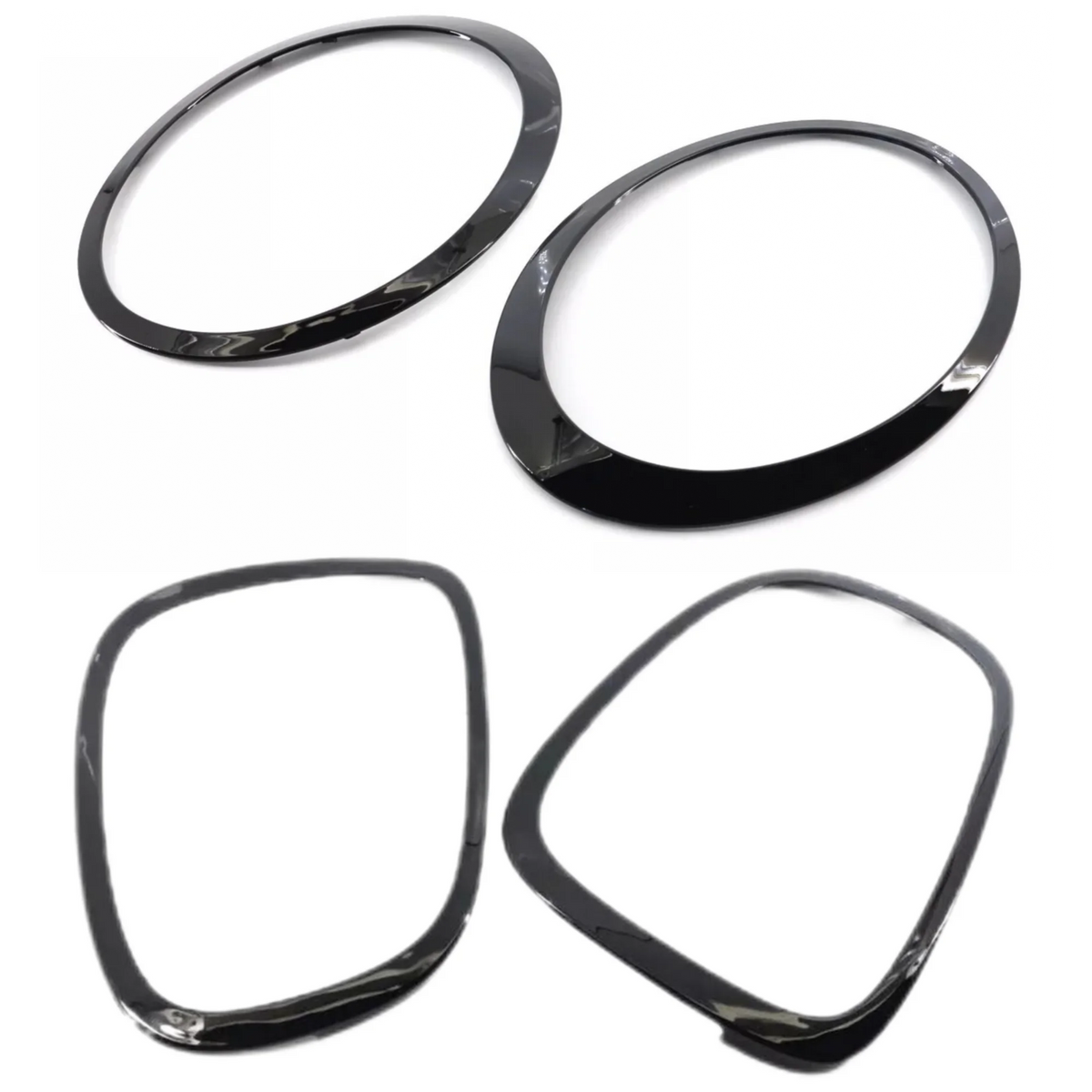 Glossy Black Headlight & Taillight Trim Rings for Mini Cooper F55 F56 F57