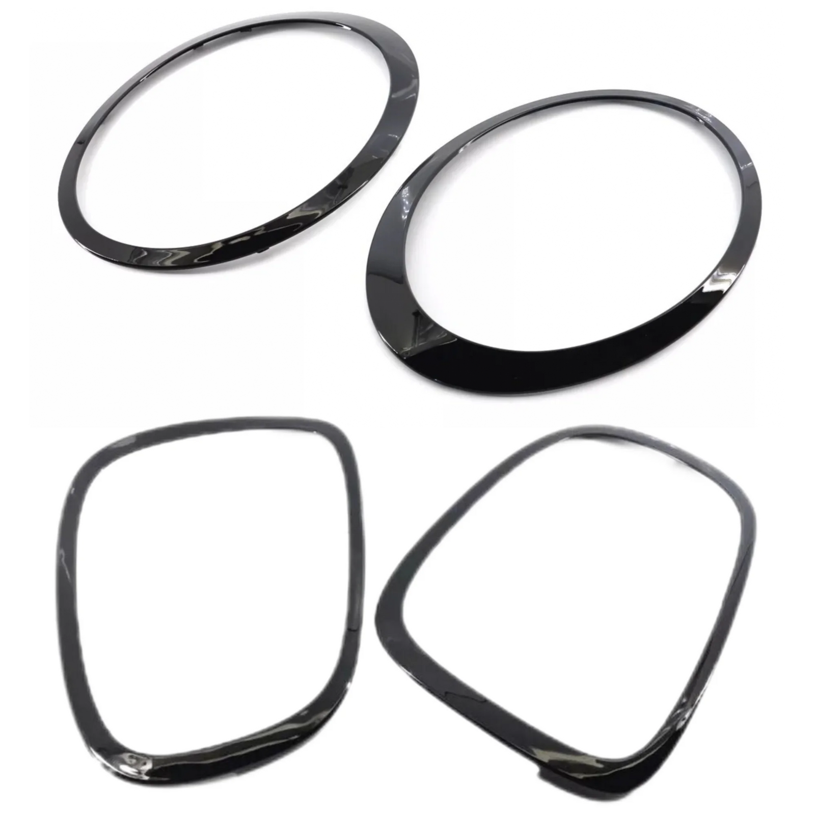 Glossy Black Headlight & Taillight Trim Rings for Mini Cooper F55 F56 F57