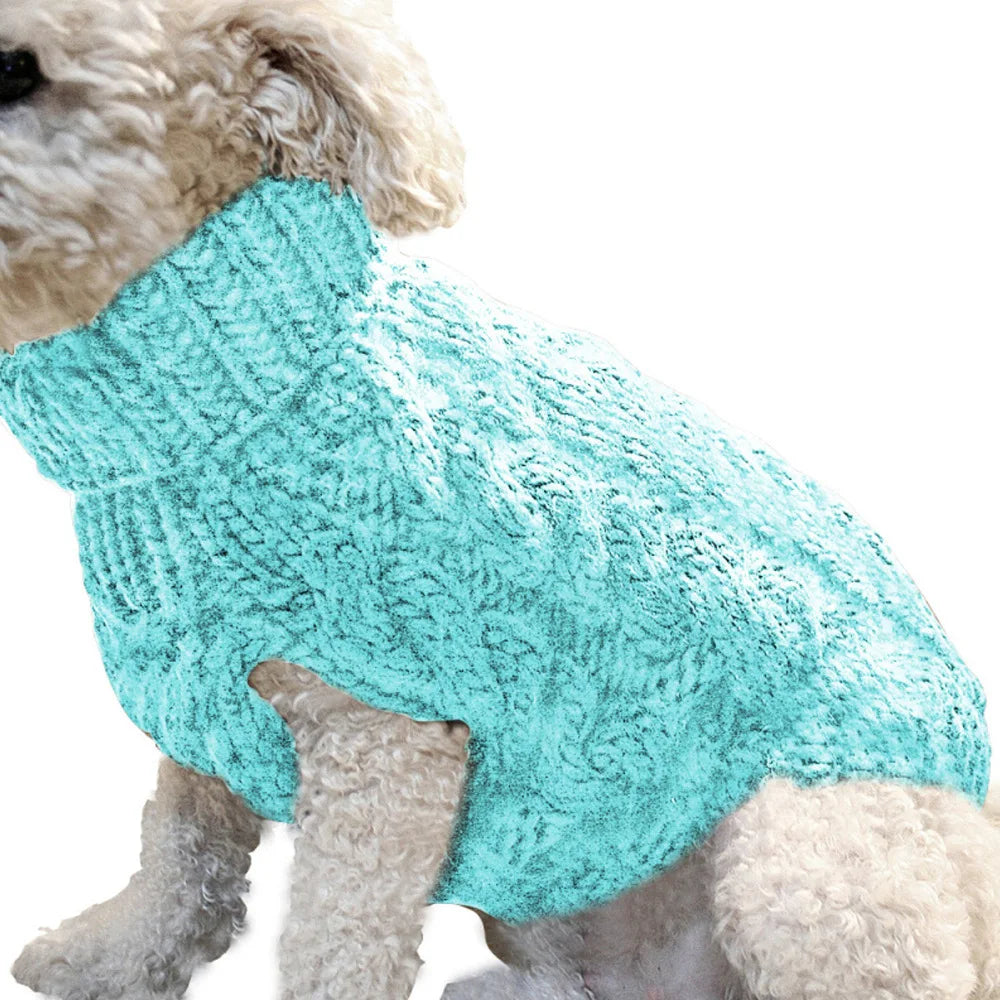 Warm Knitted Dog Sweater for Small Pets – Autumn & Winter