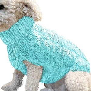 Warm Knitted Dog Sweater for Small Pets – Autumn & Winter