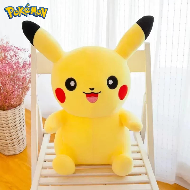 Big Pokémon Pikachu Plush Toy – 25–70cm Soft Stuffed Cushion