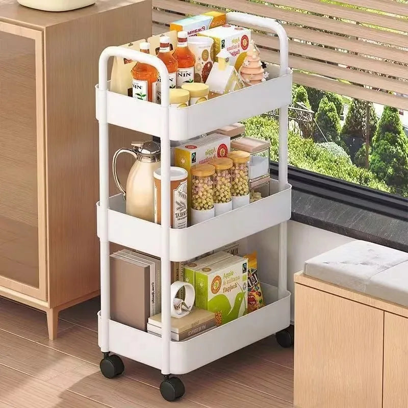 5-Tier Rolling Kitchen Storage Cart with Wheels – Multi-Purpose Organizer