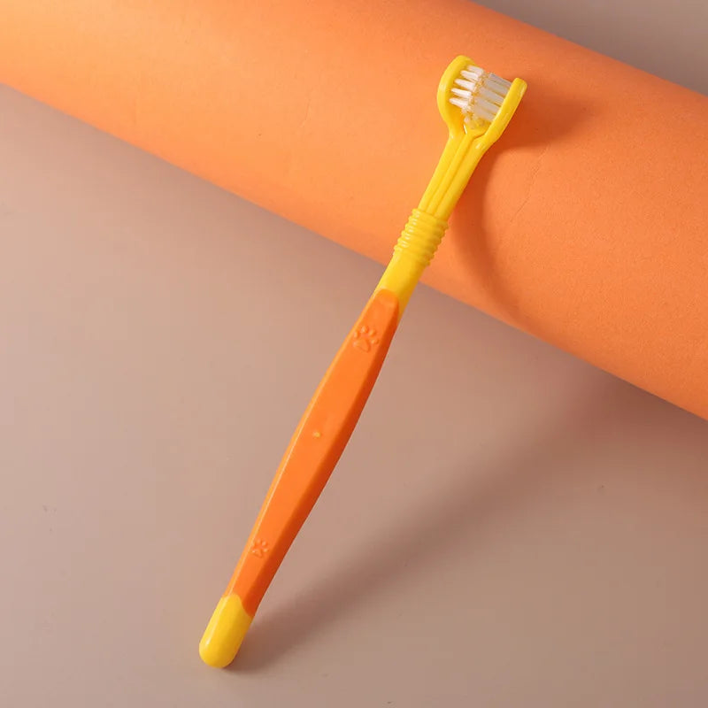SEO Title: 3-Sided Pet Toothbrush for Dogs & Cats – Teeth Cleaning Tool