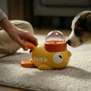 SEO Title: 2-in-1 Interactive Dog Toy & Treat Dispenser – Duck Feeder