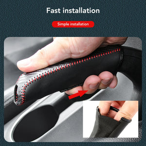 Car Leather Handbrake Cover – Protective Interior Sleeve