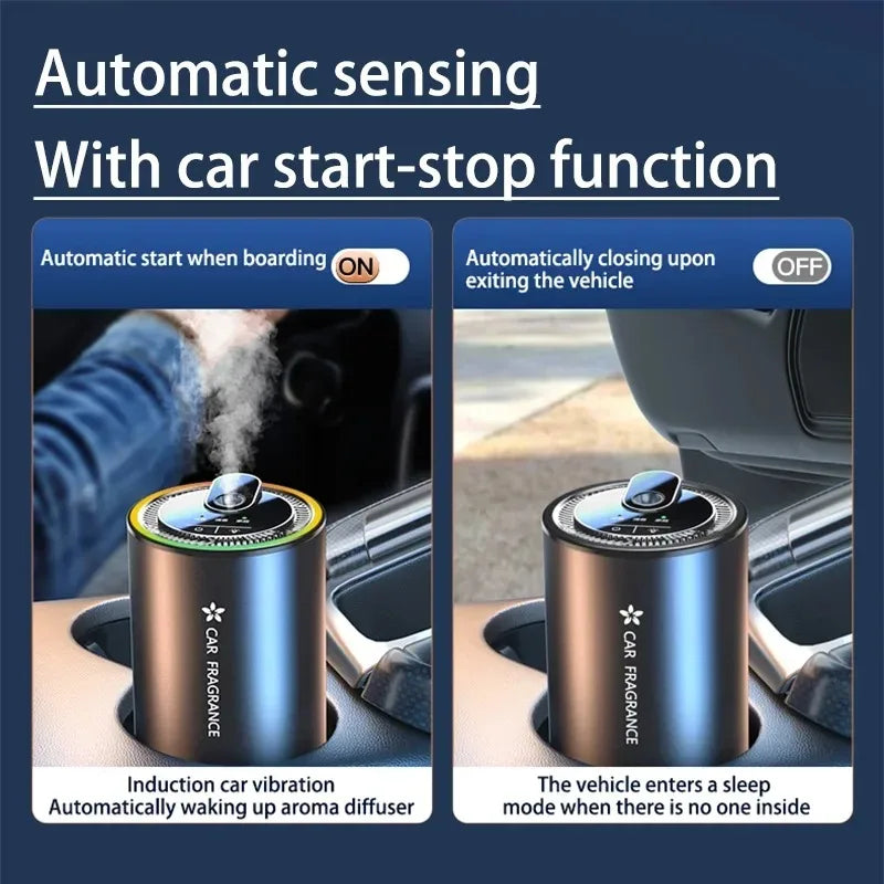 USB Rechargeable Car Air Freshener – LED Aromatherapy Diffuser