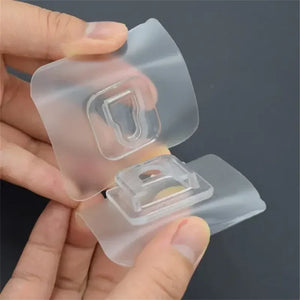 Transparent Double-Sided Adhesive Wall Hooks – Strong & Traceless