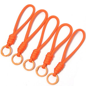 5Pcs Colorful Braided Keychain Lanyard – Anti-Lost Phone & Car Key Strap