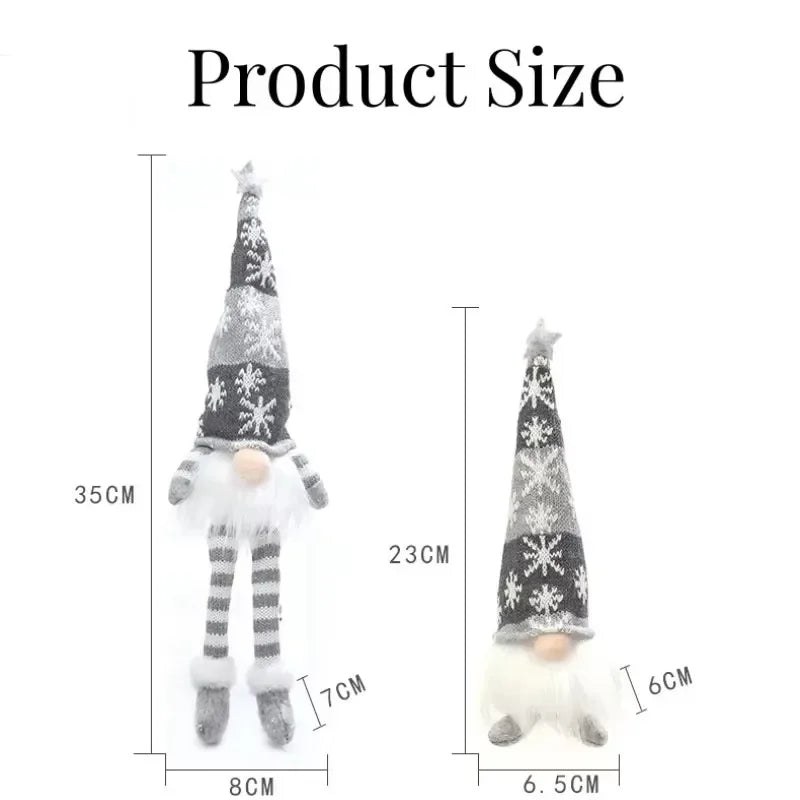 LED Christmas Gnome Plush Doll – Festive Table Decor