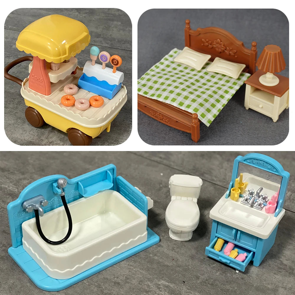 1:12 Miniature Dollhouse Furniture Set – Kitchen & Dining Accessories for Kids